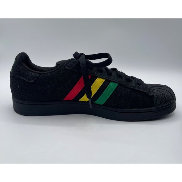 Adidas HEMP Superstar Original Shoes Mens SZ 12 RASTA Black Red Green Yellow - Picture 2 of 8
